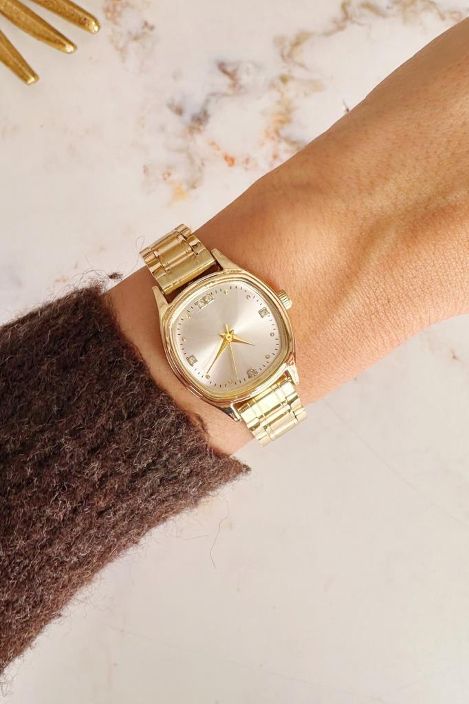 Kallio Taşlı Kadran Gold Kadın Kol Saati