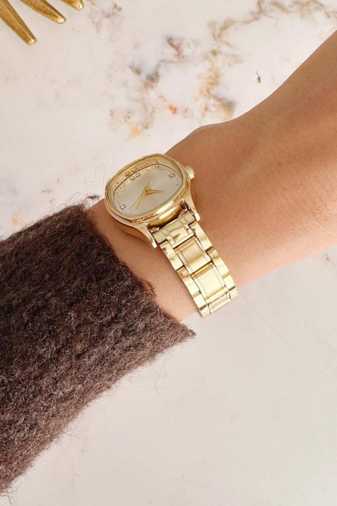 Kallio Taşlı Kadran Gold Kadın Kol Saati