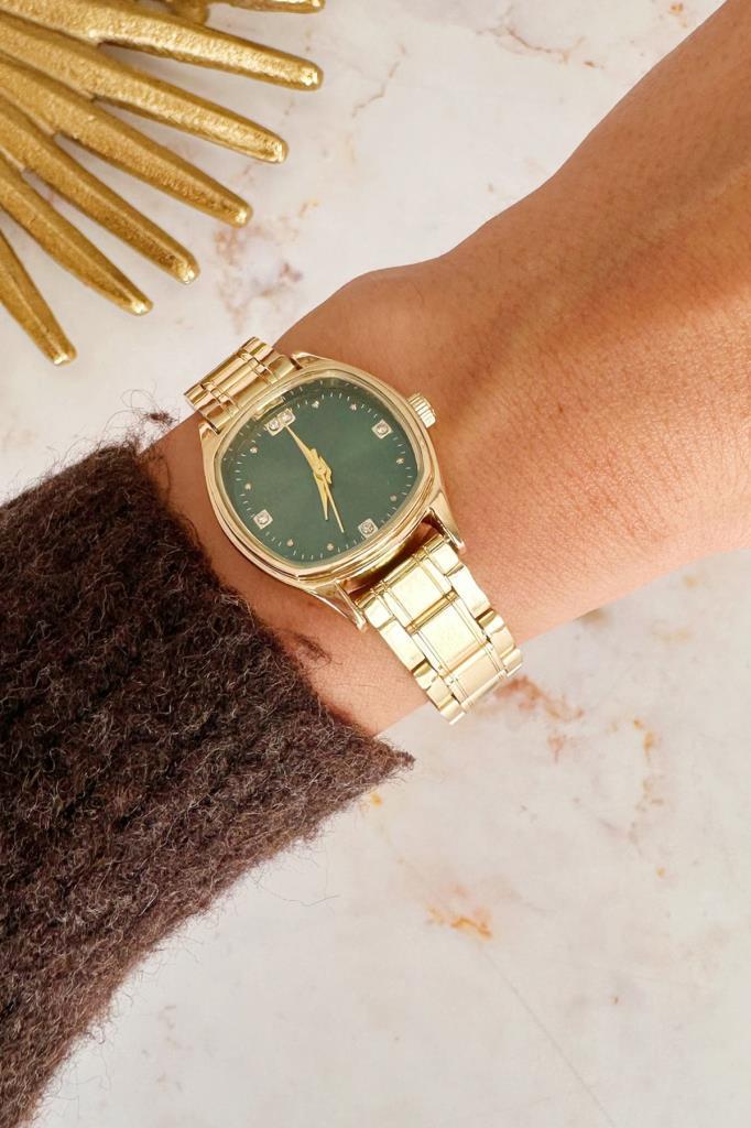 Kallio  Yeşil Taşlı Kadran Gold Kadın Kol Saati