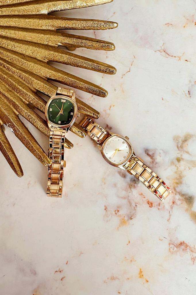 Kallio  Yeşil Taşlı Kadran Gold Kadın Kol Saati