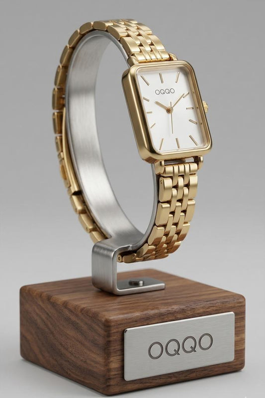 Luna Silver Dial Gold Strap Women's Watch