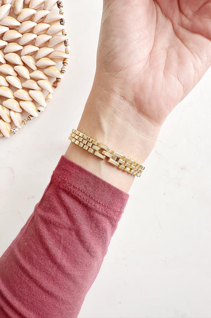 Lyra Beyaz Kadran Gold Kordon Kadın Kol Saati