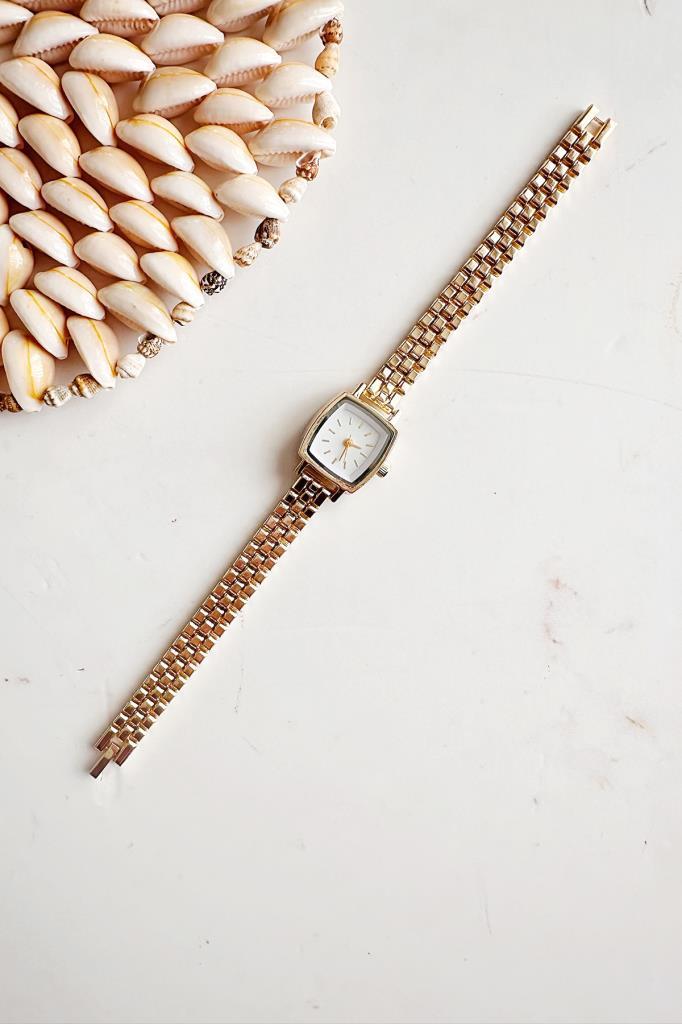 Lyra Beyaz Kadran Gold Kordon Kadın Kol Saati