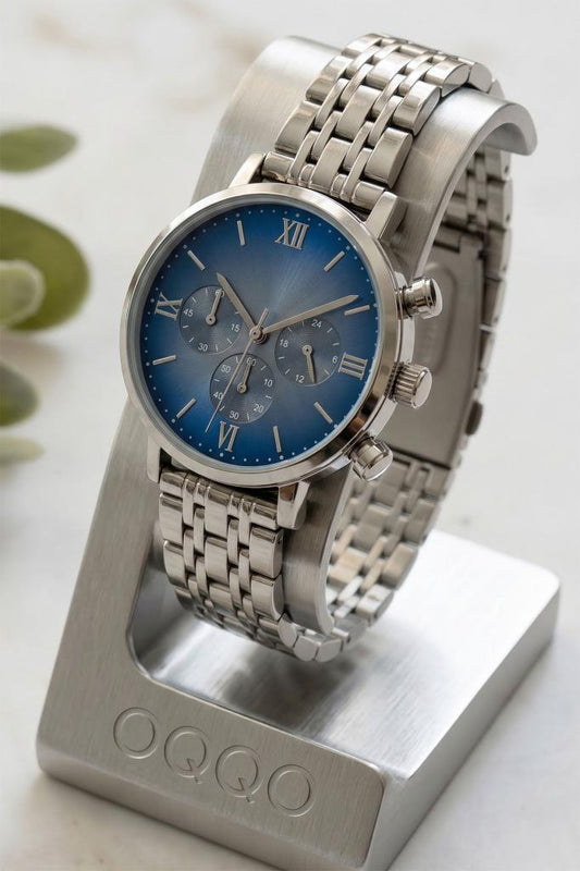 Massa Grey Strap Navy Blue Dial Women's Wristwatch
