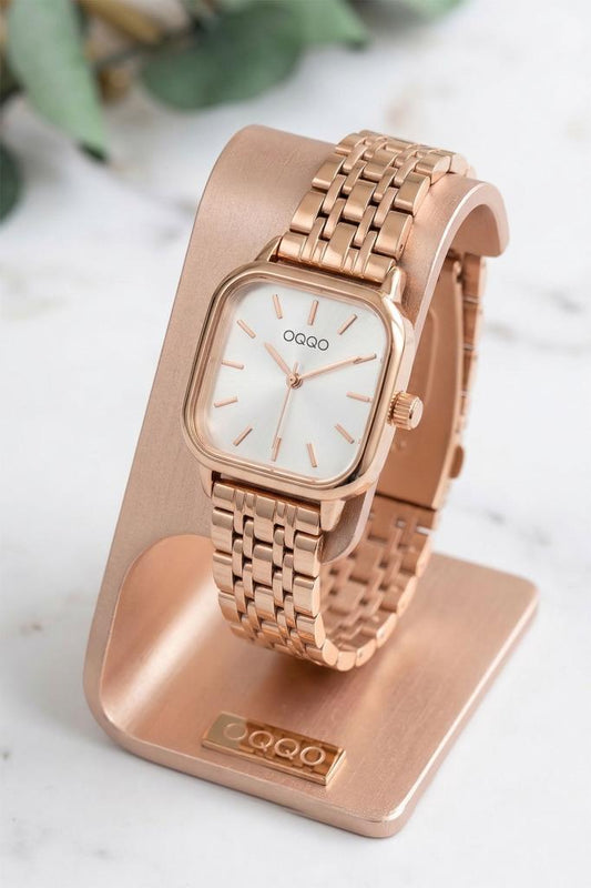 Melian Silver Dial Rose Band Women's Wristwatch