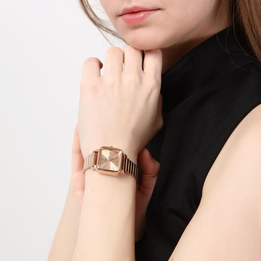 Minimal Square Rose Gold Women's Wristwatch