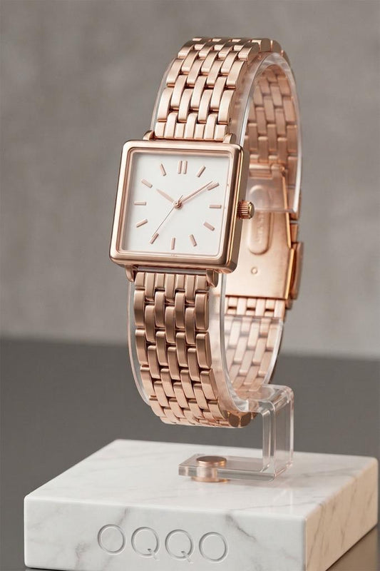 Minimal Square Rose Women's Wristwatch