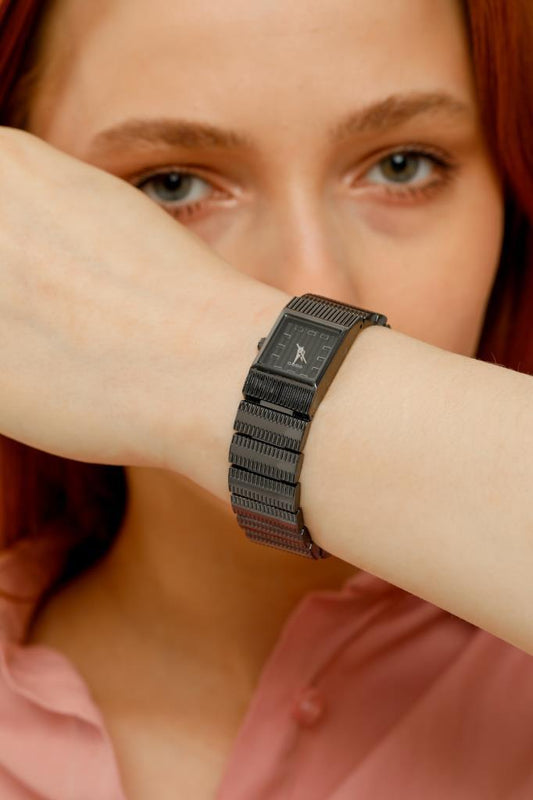 Noi Black Dial Black Strap Women's Wristwatch