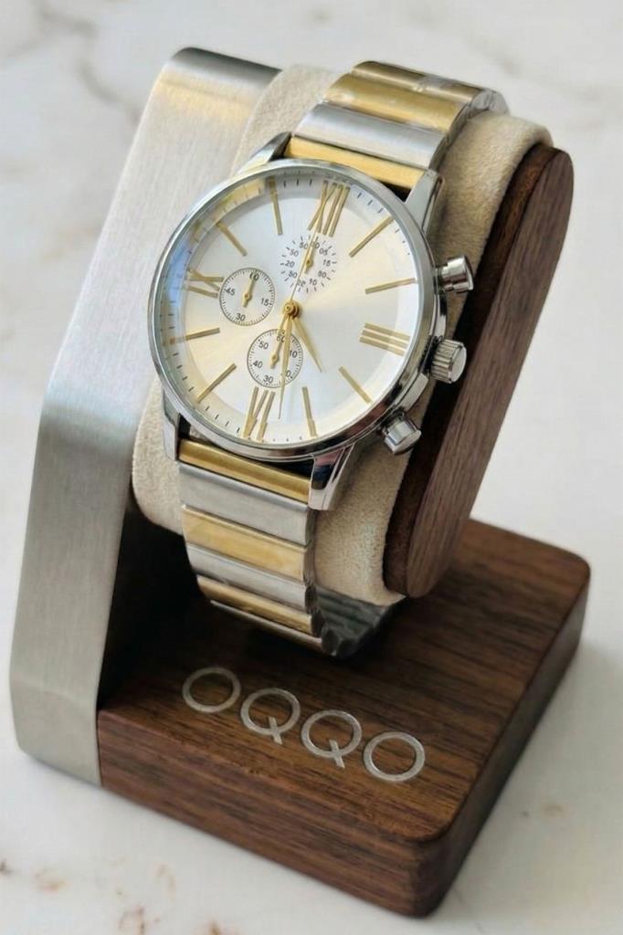OQQO Savona Gold Silver Men's Wristwatch