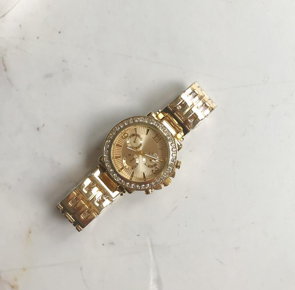 Regulus Taşlı Full Gold Kordon Kadın Kol Saati