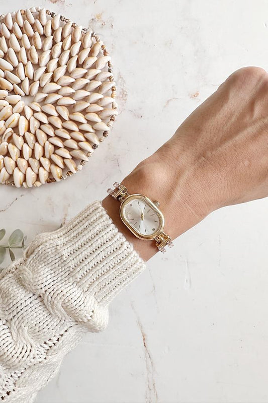 Thalos Gold Taşlı Kordon Kadın Kol Saati