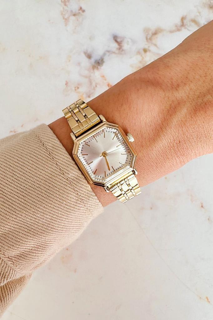 Thane Köşeli Kadran Gold Kadın Kol Saati