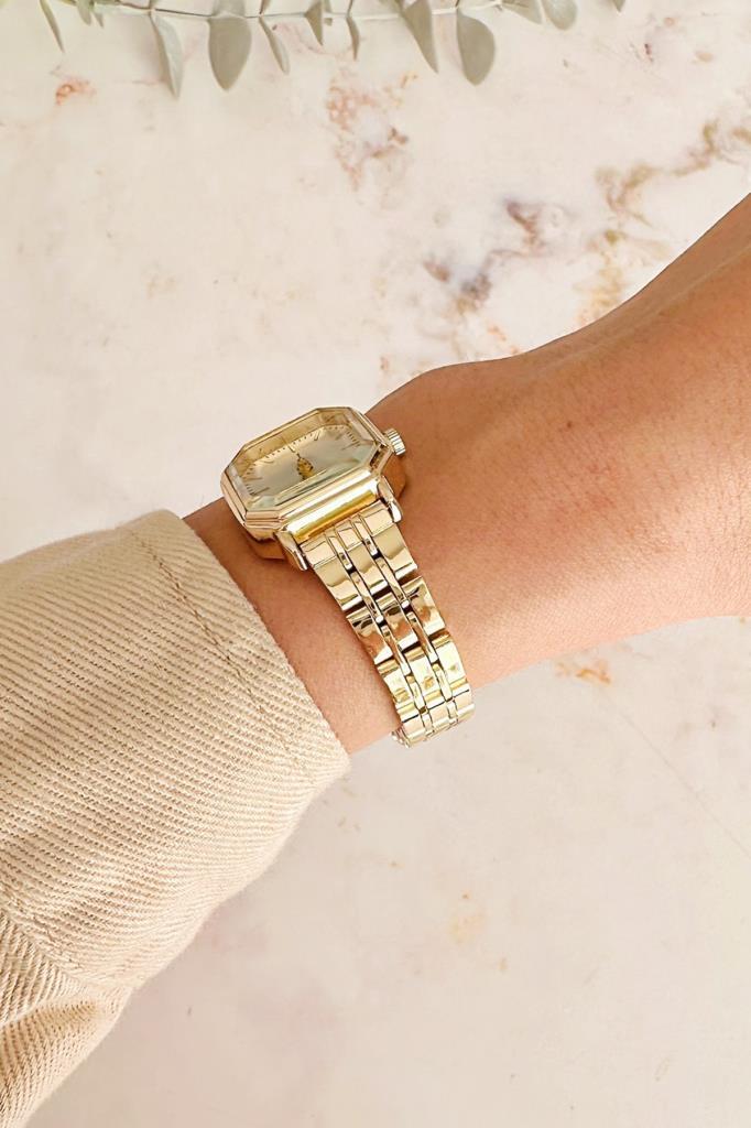 Thane Köşeli Kadran Gold Kadın Kol Saati