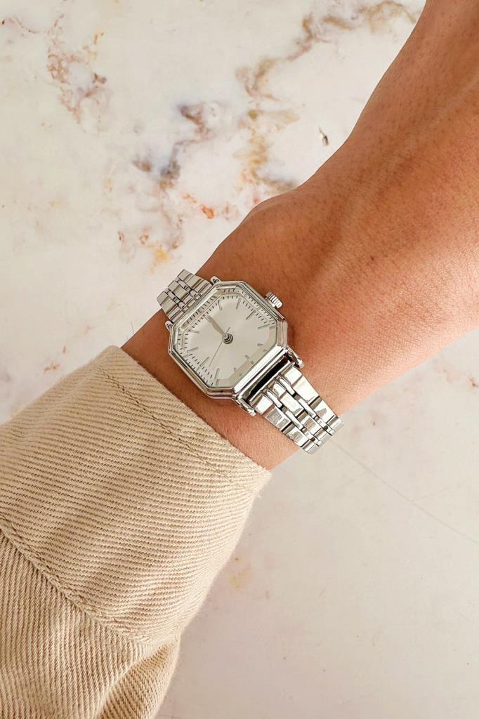 Thane Köşeli Kadran Gri Kadın Kol Saati