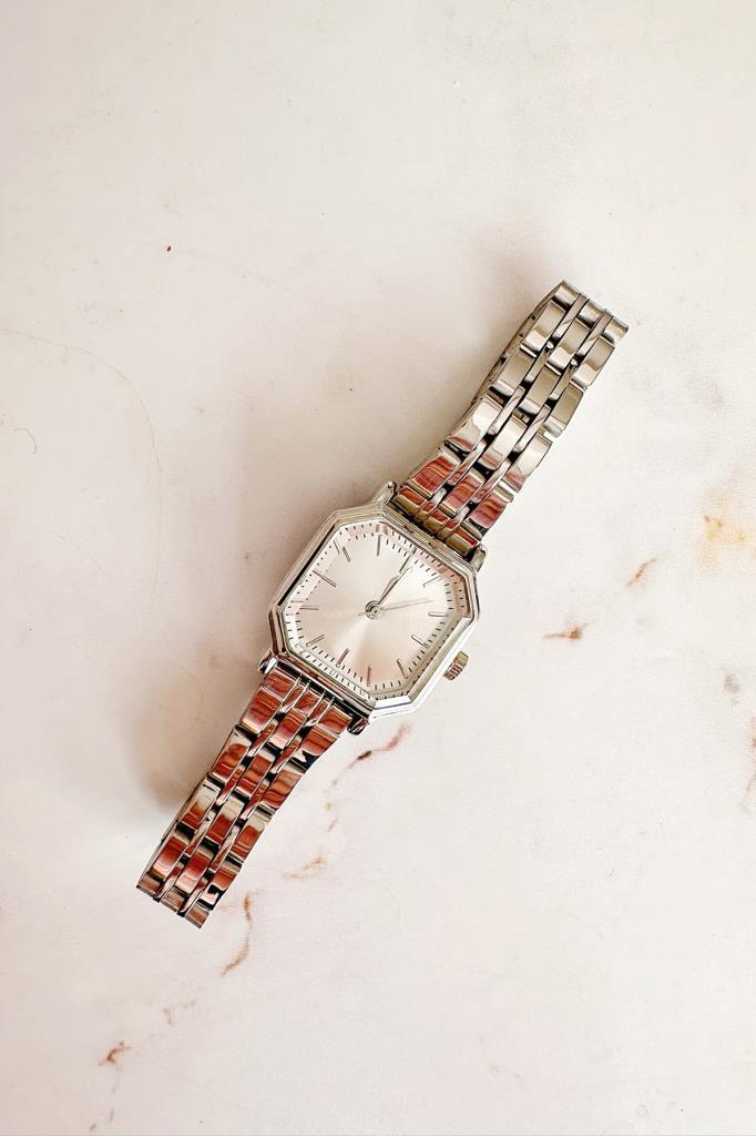 Thane Köşeli Kadran Gri Kadın Kol Saati