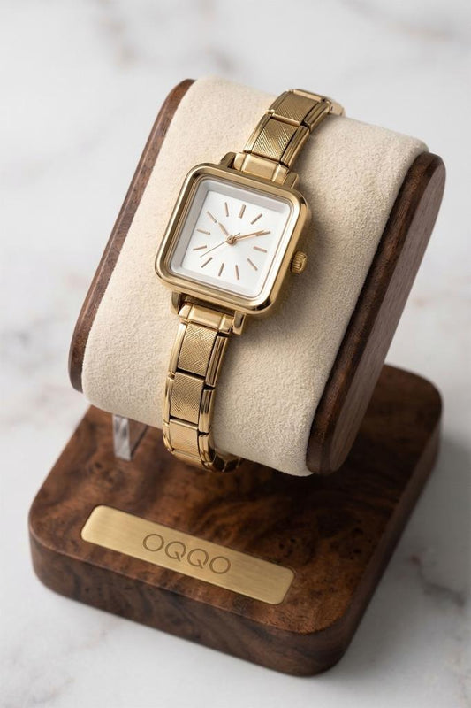 Thena Gold Square Women's Watch